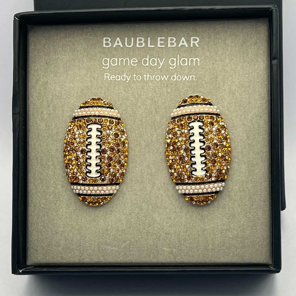 BaubleBar Football Game Day Post Rhinestone Earrings